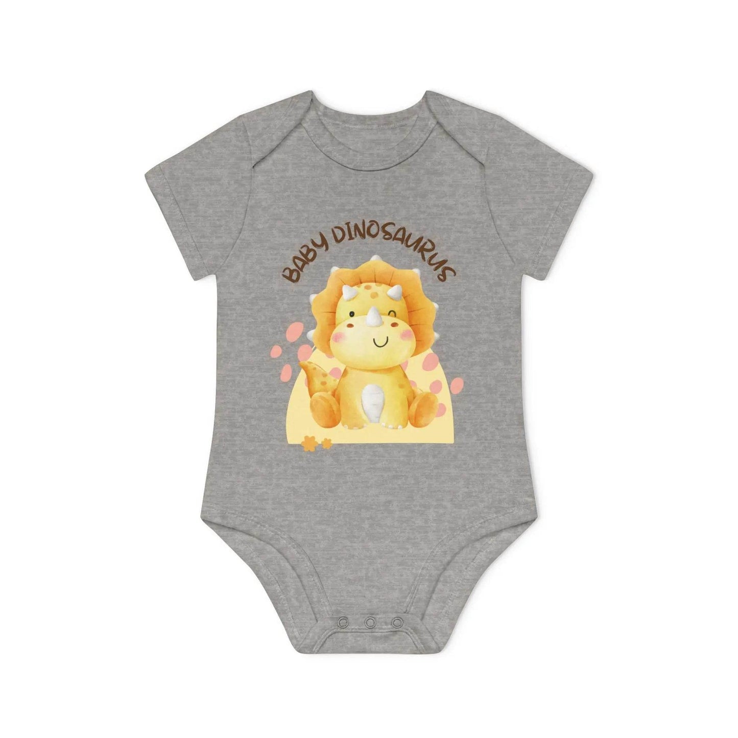 Baby Dinosaurus Romper – Schattige Triceratops Babyromper | Biokatoen in 4 Kleuren - Creatieve Aap