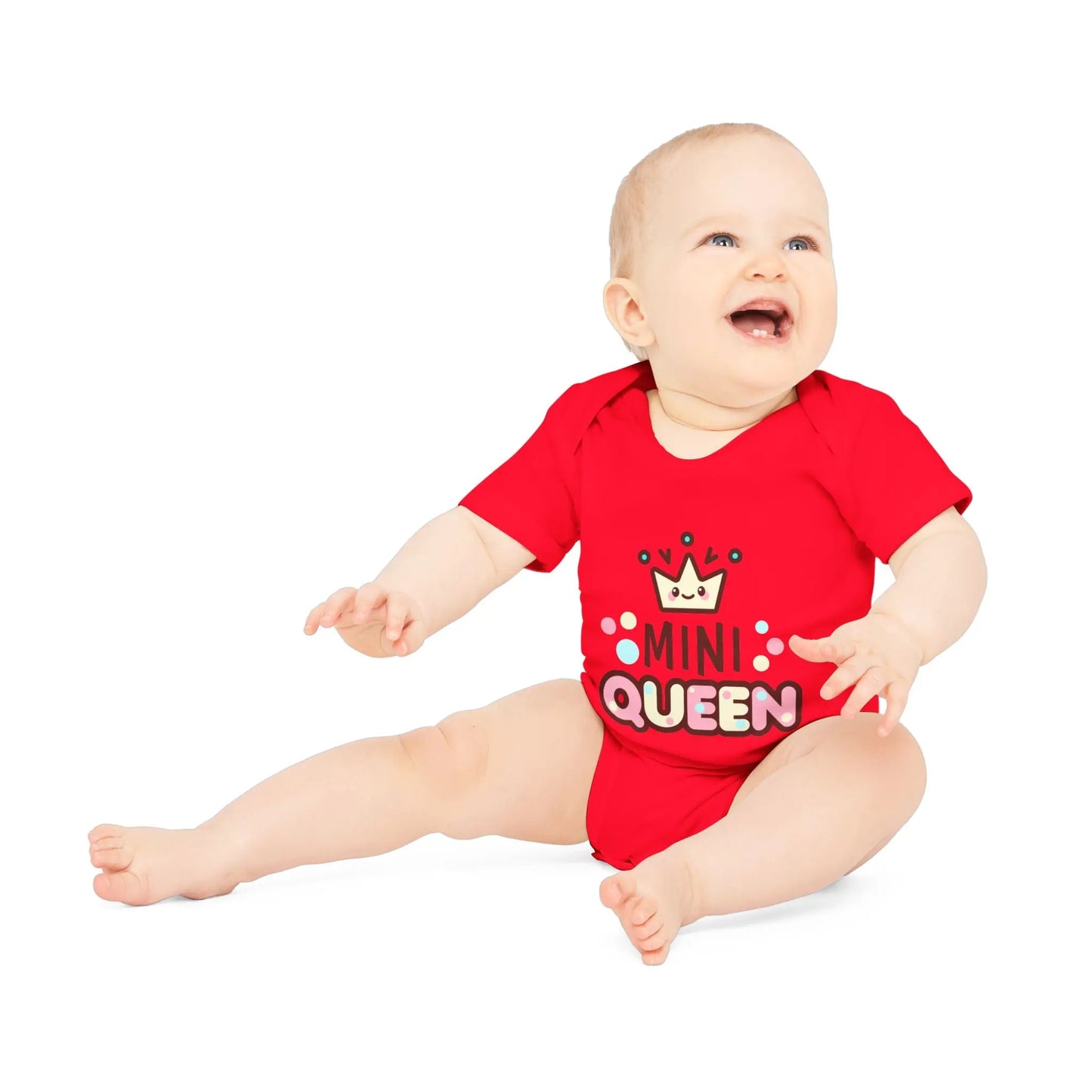 Mini Queen Romper – Schattige Baby Romper met Kroontje | Biokatoen in 4 Kleuren Printify