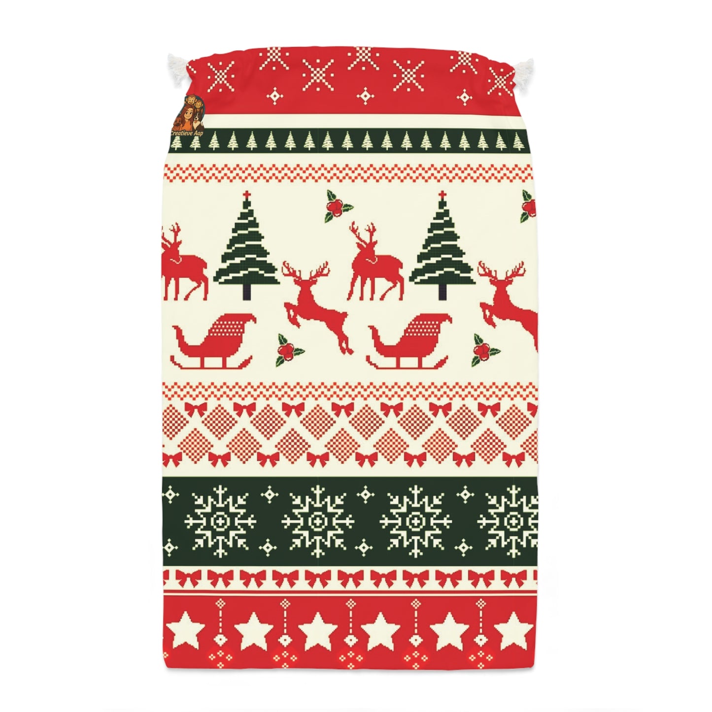 Kerst Vibes Cadeau Zak – 55 x 85 cm – Scandinavian Christmas Gift Bag