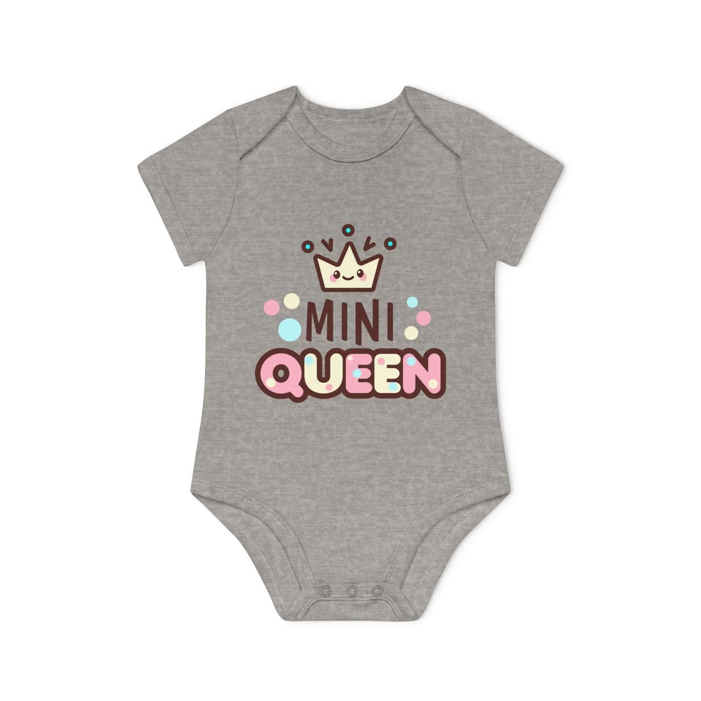 Mini Queen Romper – Schattige Baby Romper met Kroontje | Biokatoen in 4 Kleuren Printify