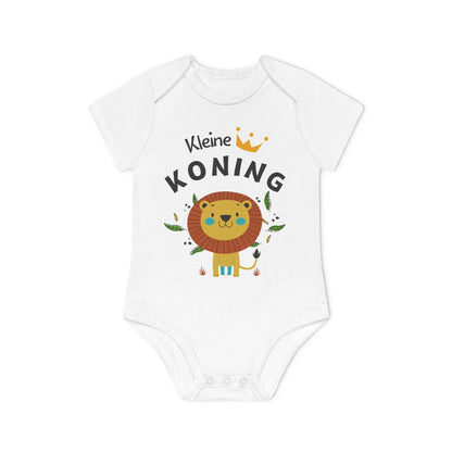 Kleine Koning Romper – Baby Romper met Leeuw Design | Biokatoen in 4 Kleuren Printify