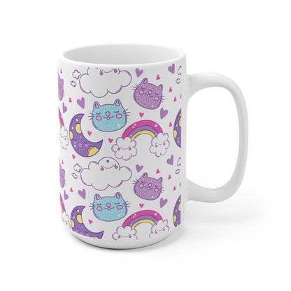 Kitten Nacht Mok – Kawaii Katten Mok 330ml of 440ml Printify