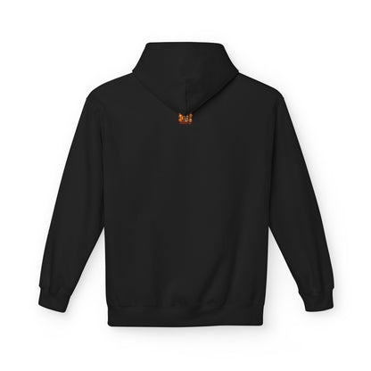 hoodie humor dom mensen zwart achterkant. Met capuchon en kleine branding logo Creatieve Aap