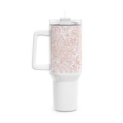 Primrose Herfst Tumbler 900 ml – dubbelwandige RVS beker met primrose bloemenpatroon en rietje – Creatieve Aap
