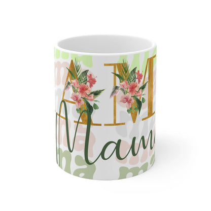 Mama Mok 330ml of 440ml | Keramiek met Bloemendesign Printify