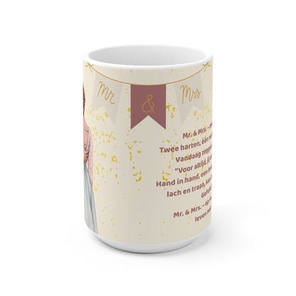 Mr. & Mrs. Trouw Mok – Romantisch Cadeau Printify
