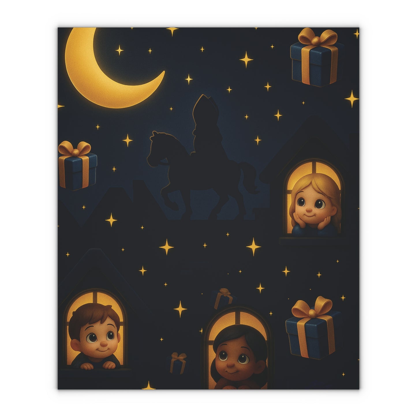 🌙 Inpakpapier – Sinterklaas Avond 2025