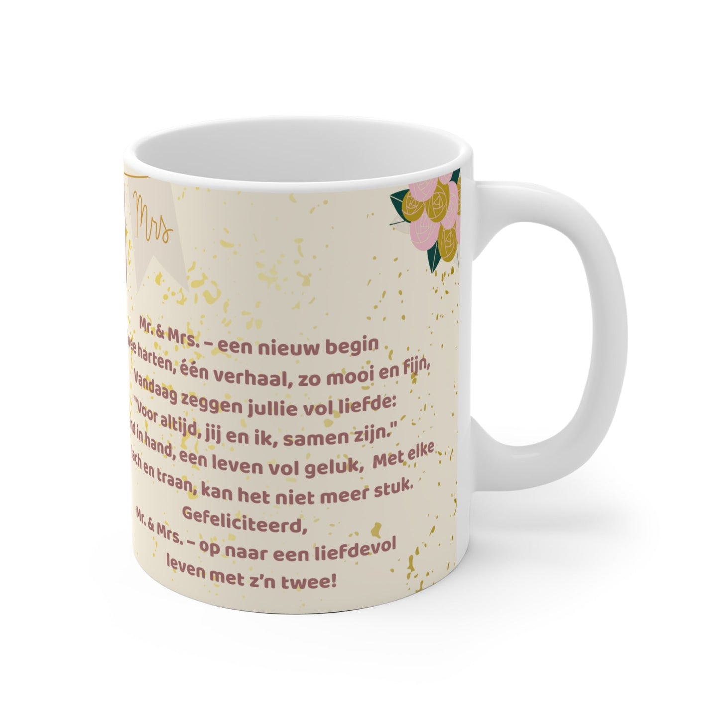 Mr. & Mrs. Trouw Mok – Romantisch Cadeau Printify
