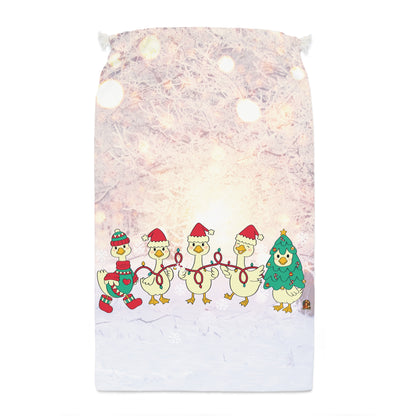 Kerst Familie Gans Cadeau Zak – 55 x 85 cm – Vrolijke Christmas Goose Gift Bag