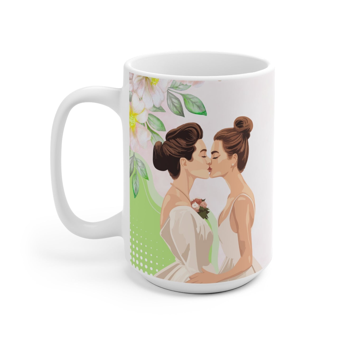 Mrs. & Mrs. Liefdesmok met Bruidskus – Trouwcadeau (325 ml & 440 ml) Printify