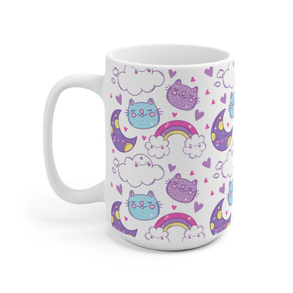 Kitten Nacht Mok – Kawaii Katten Mok 330ml of 440ml Printify