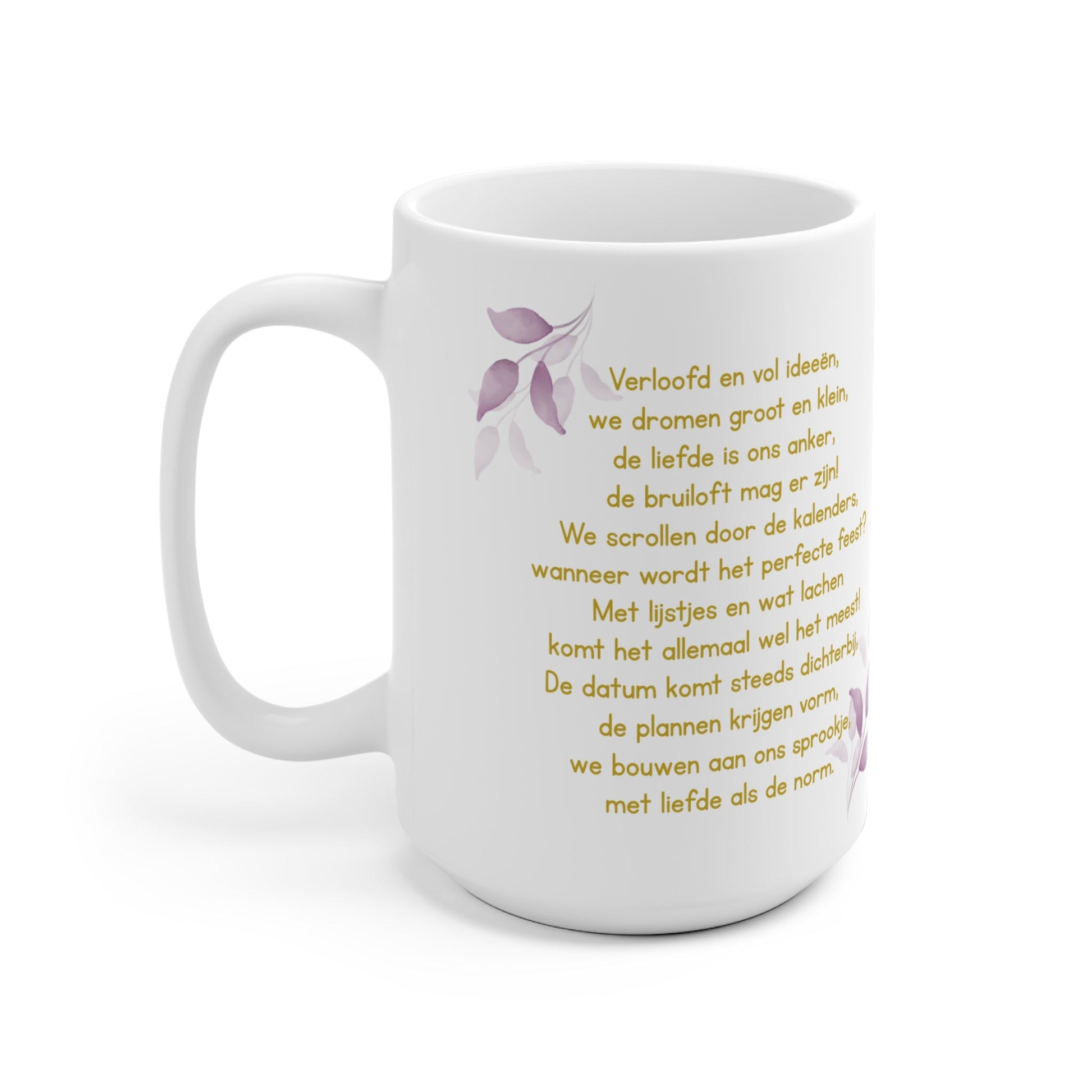 Verloving & Bruiloft Plannen Mok – Romantische Tekst – 325 ml & 440 ml Printify