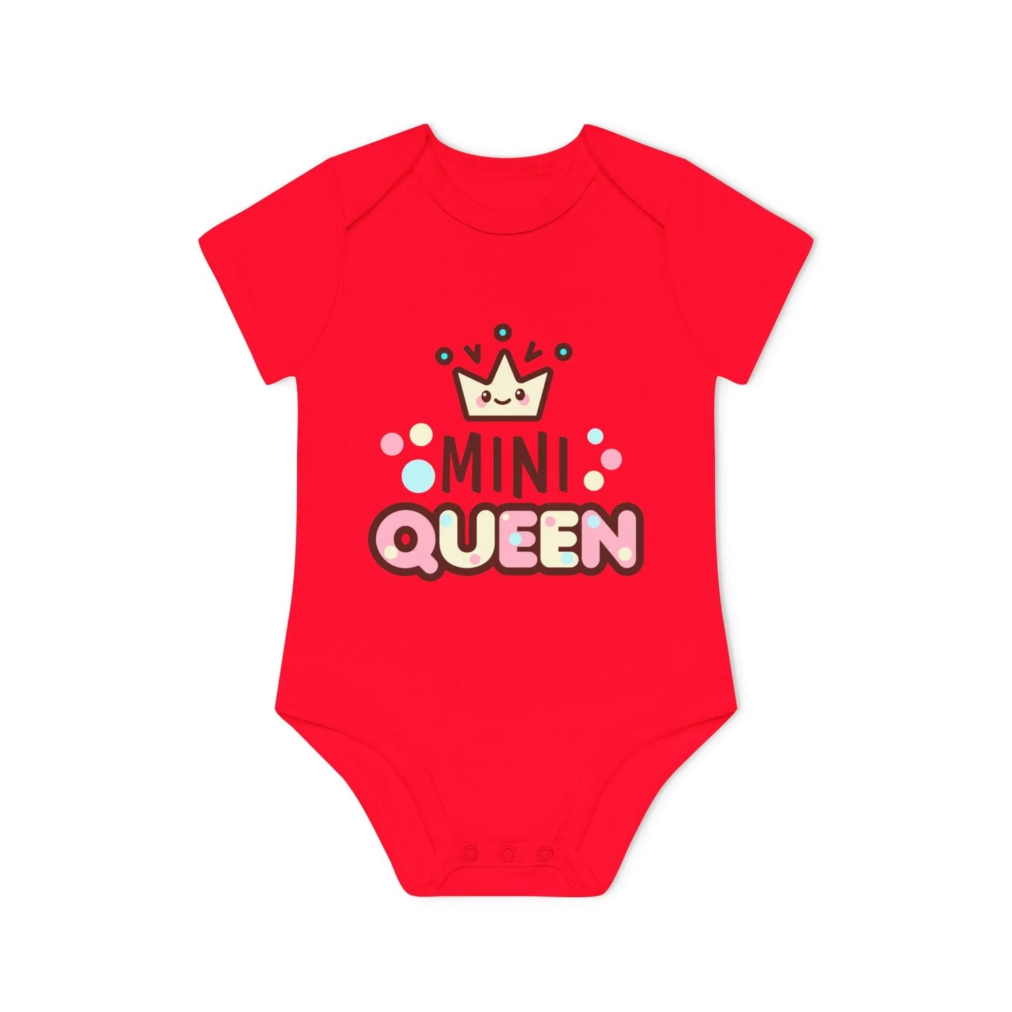 Mini Queen Romper – Schattige Baby Romper met Kroontje | Biokatoen in 4 Kleuren Printify