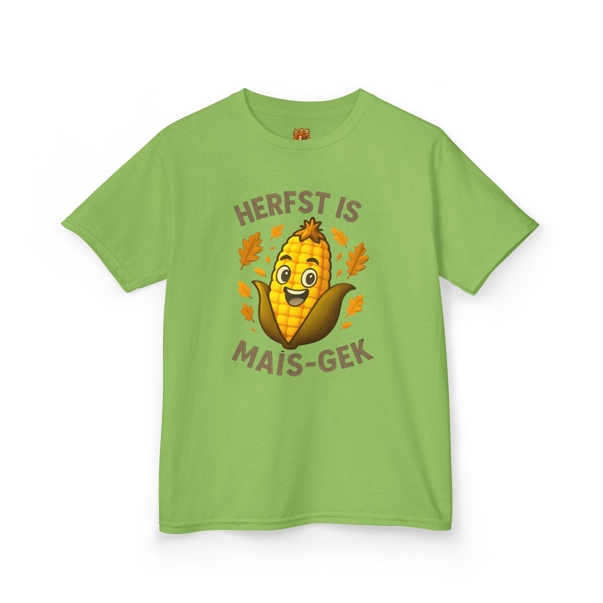 Mais gek kinder shirt Lime bedrukking voor
