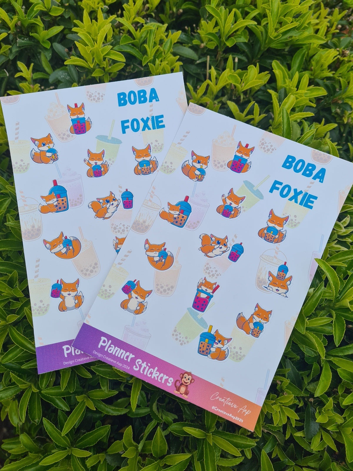 Handgemaakt Planner Sticker Vel - BoBa Foxie