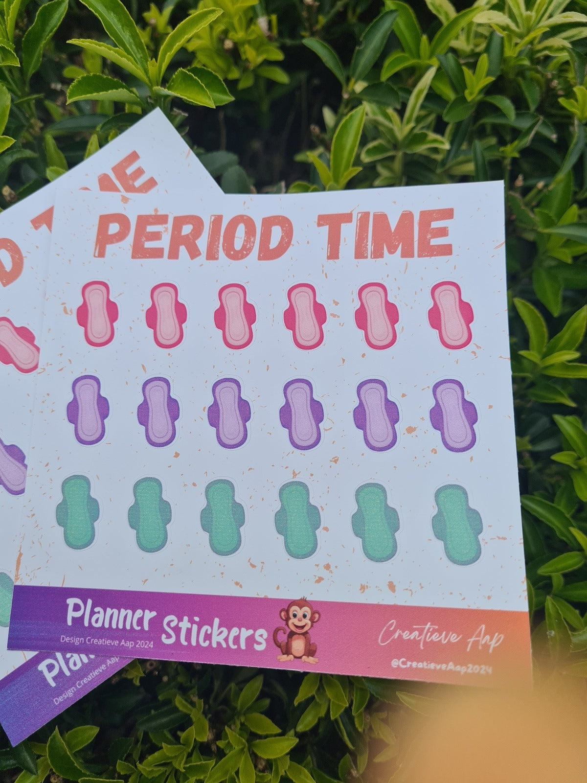 Handgemaakt Planner Sticker Vel - Period Time: Menstruatie Tracker Stickers