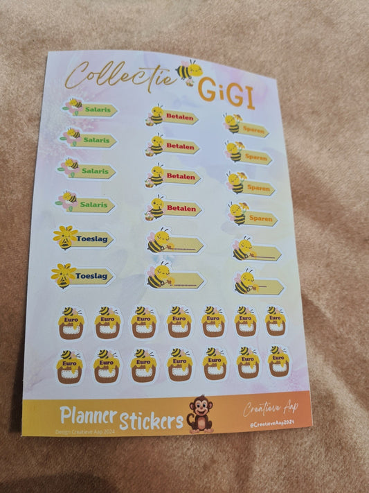 GiGi Financieel Planner Stickers - Set van 32 - Bezige Bij Collectie GiGi