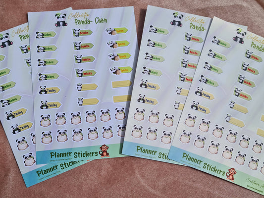 Planner stickers Panda-Chan collectie voor budgetbeheer