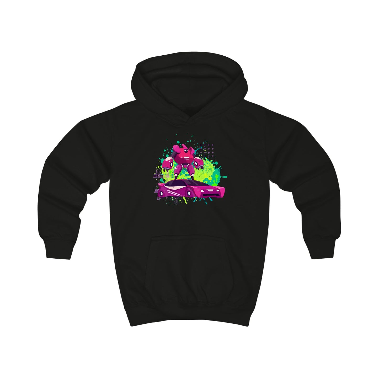 Kinder Hoodie – Robot Car Power | Creatieve Aap | Stoere hoodie