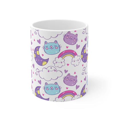 Kitten Nacht Mok – Kawaii Katten Mok 330ml of 440ml Printify