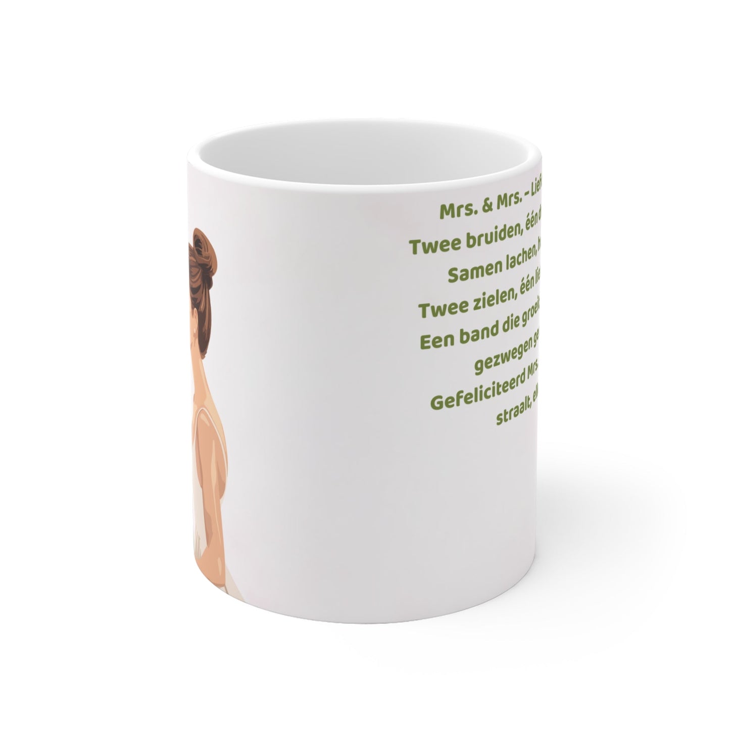 Mrs. & Mrs. Liefdesmok met Bruidskus – Trouwcadeau (325 ml & 440 ml) Printify