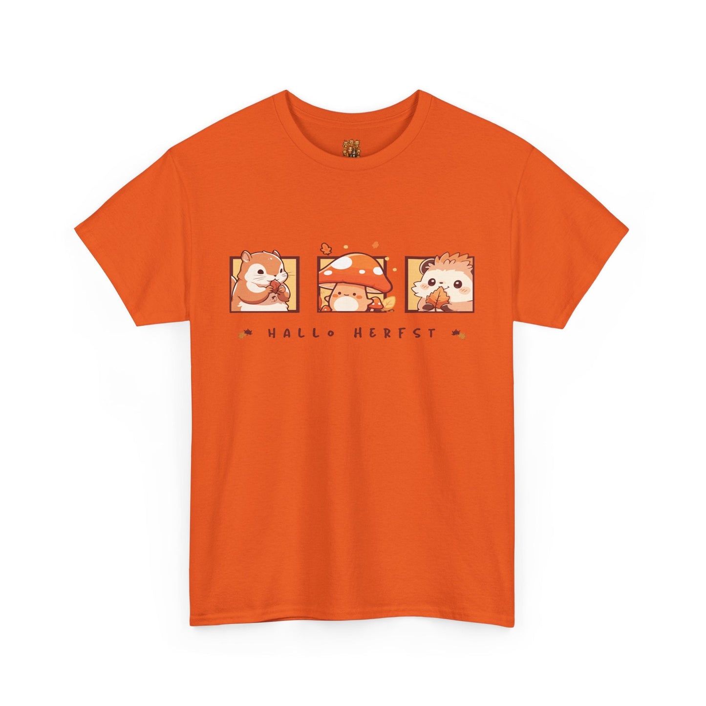 Adult shirt Anime Hallo Herfst bedrukking voor. Kleur Orange