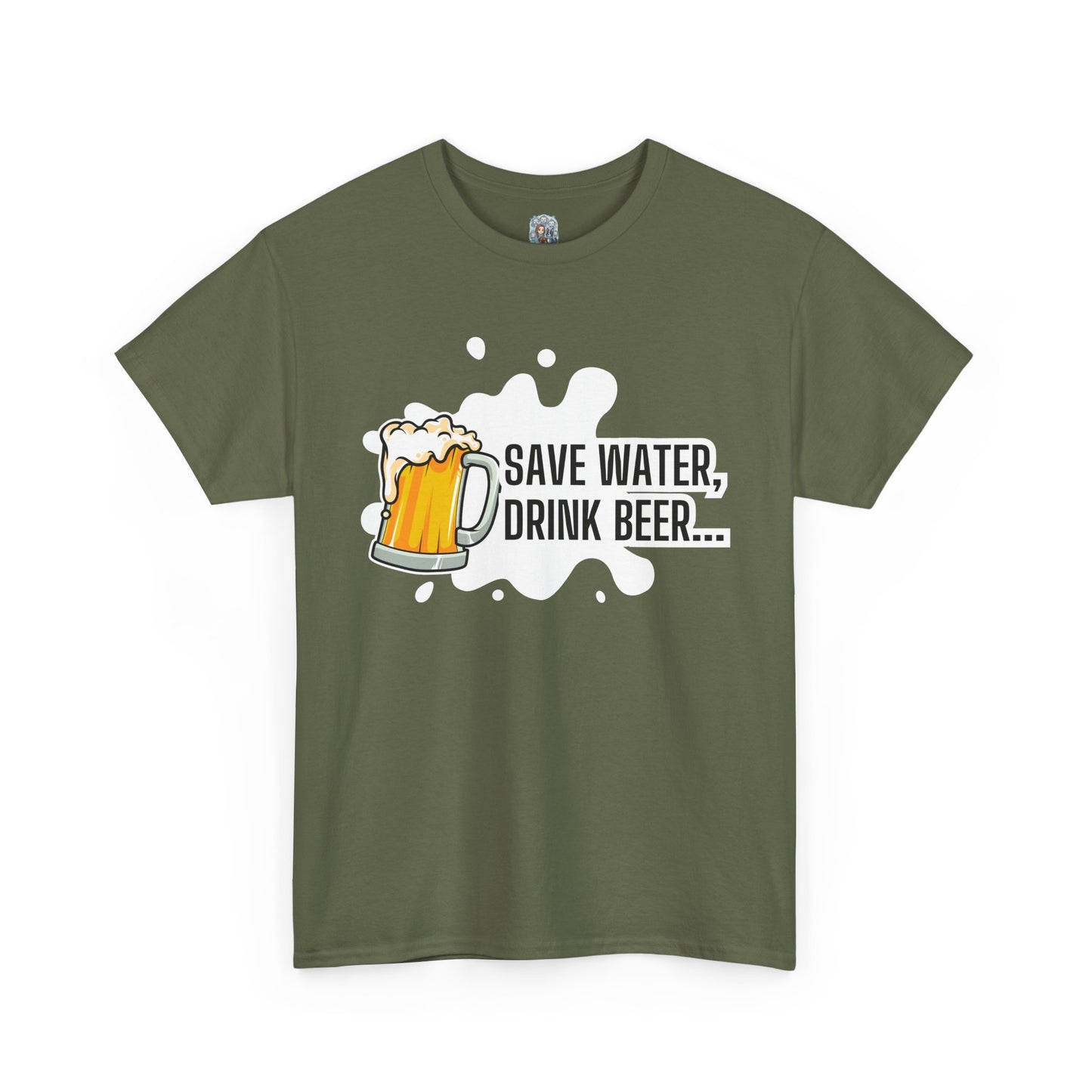 Unisex Unisex Heavy Cotton Tee – Save Water, Drink Beer