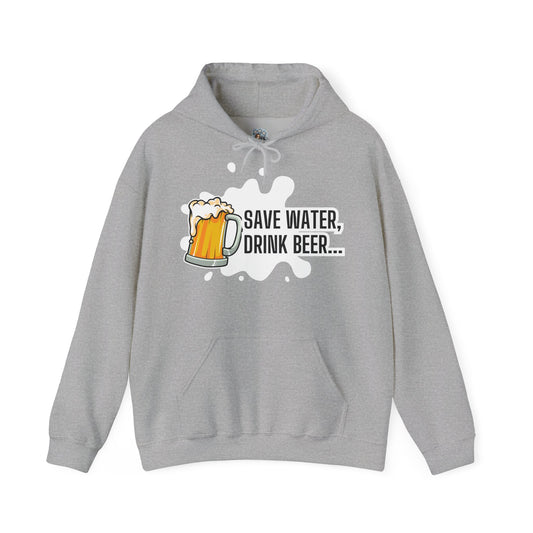 Unisex Heavy Blend™ Hooded Sweatshirt – Save Water, Drink Beer Hoodie