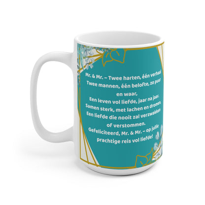 Mr. & Mr. Huwelijksmok – Liefdesvolle Cadeaumok (325 ml & 440 ml) Printify