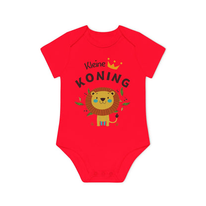Kleine Koning Romper – Baby Romper met Leeuw Design | Biokatoen in 4 Kleuren Printify