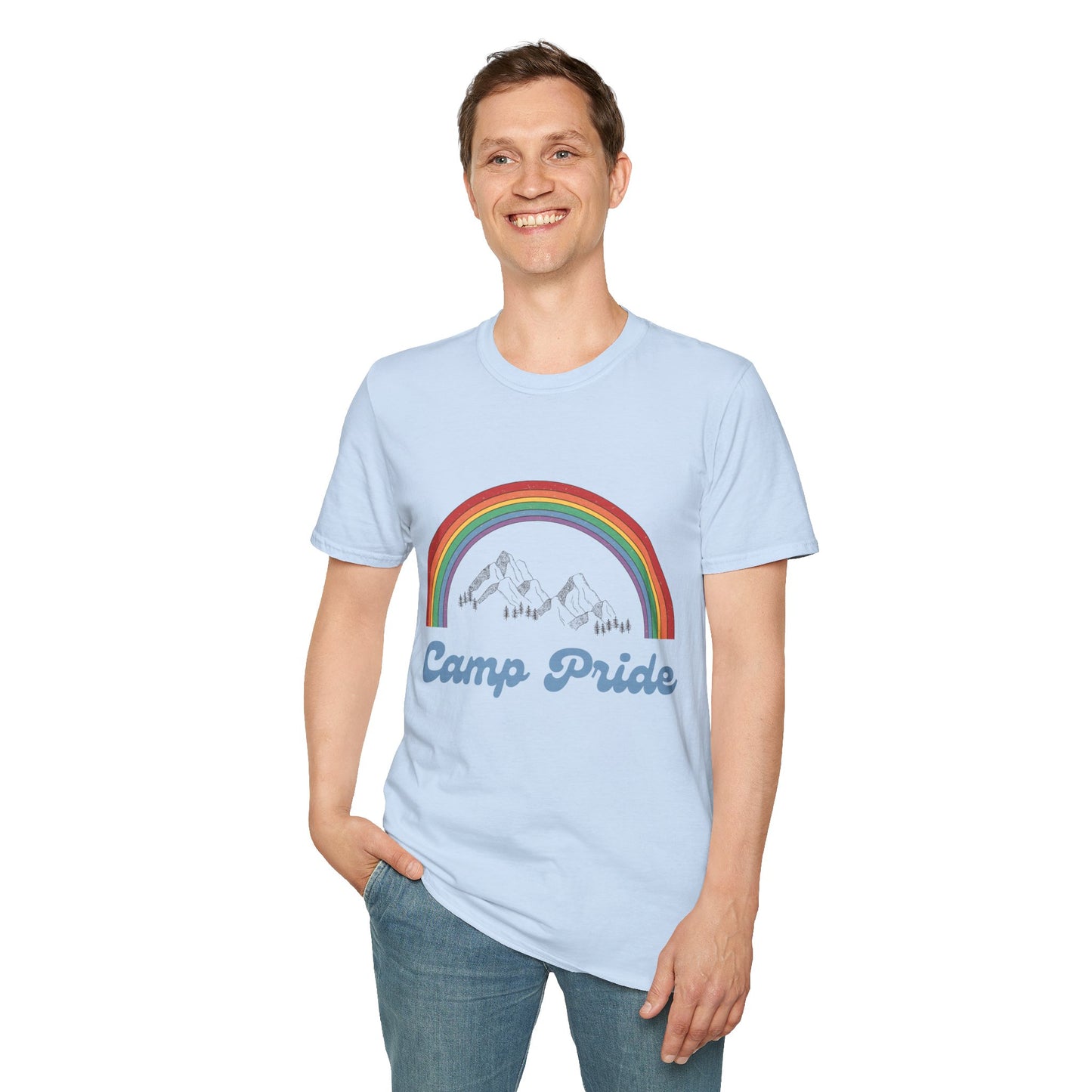 Camp Pride T-shirt – Unisex Pride Outdoor Shirt – Maten S t/m 5XL