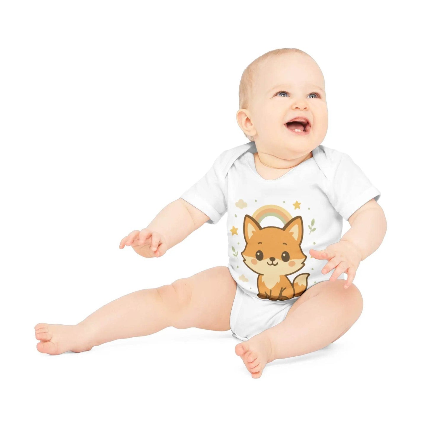 Foxy Romper – Baby Romper met Schattige Vos Design | Biologisch Katoen in 6 Kleuren - Creatieve Aap