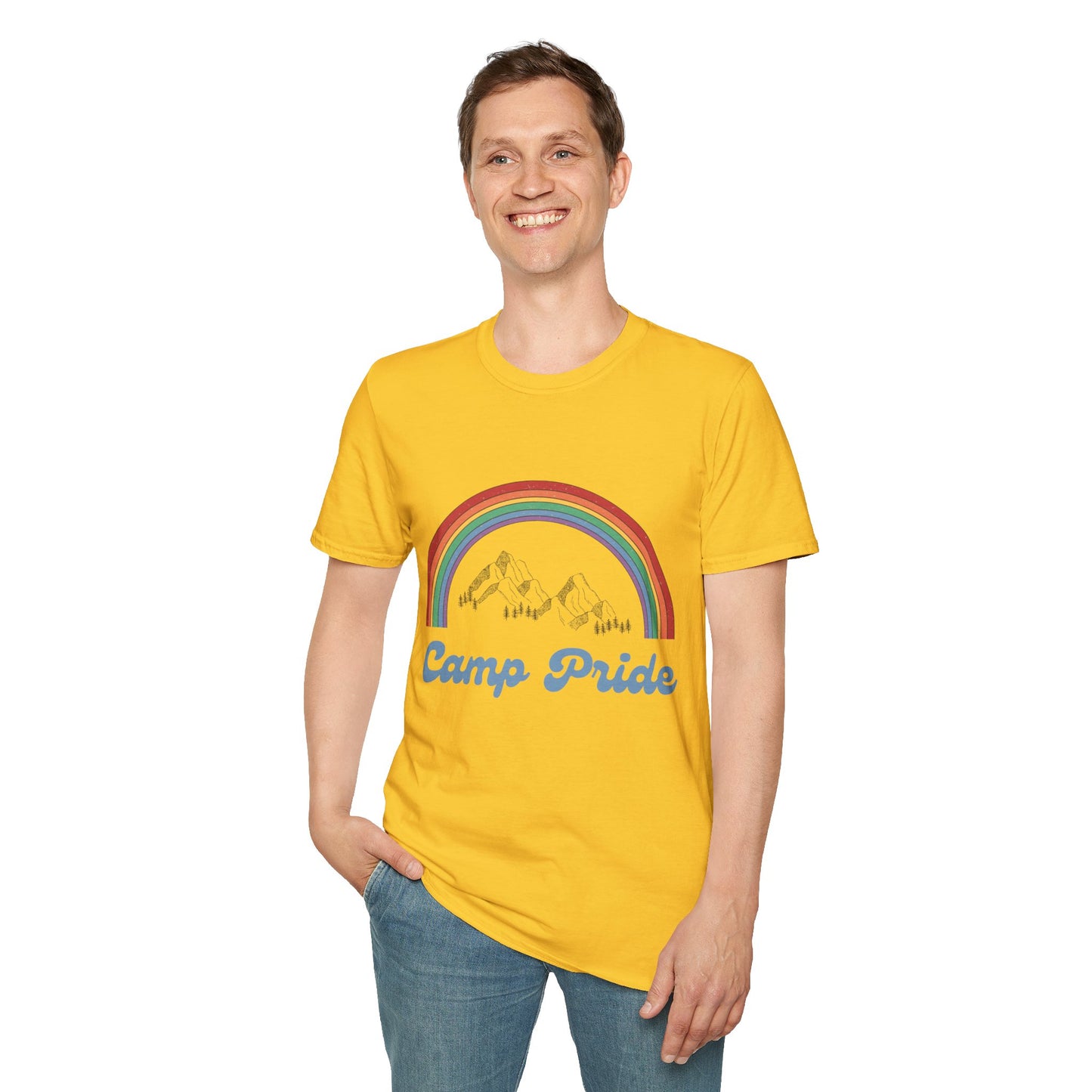 Camp Pride T-shirt – Unisex Pride Outdoor Shirt – Maten S t/m 5XL