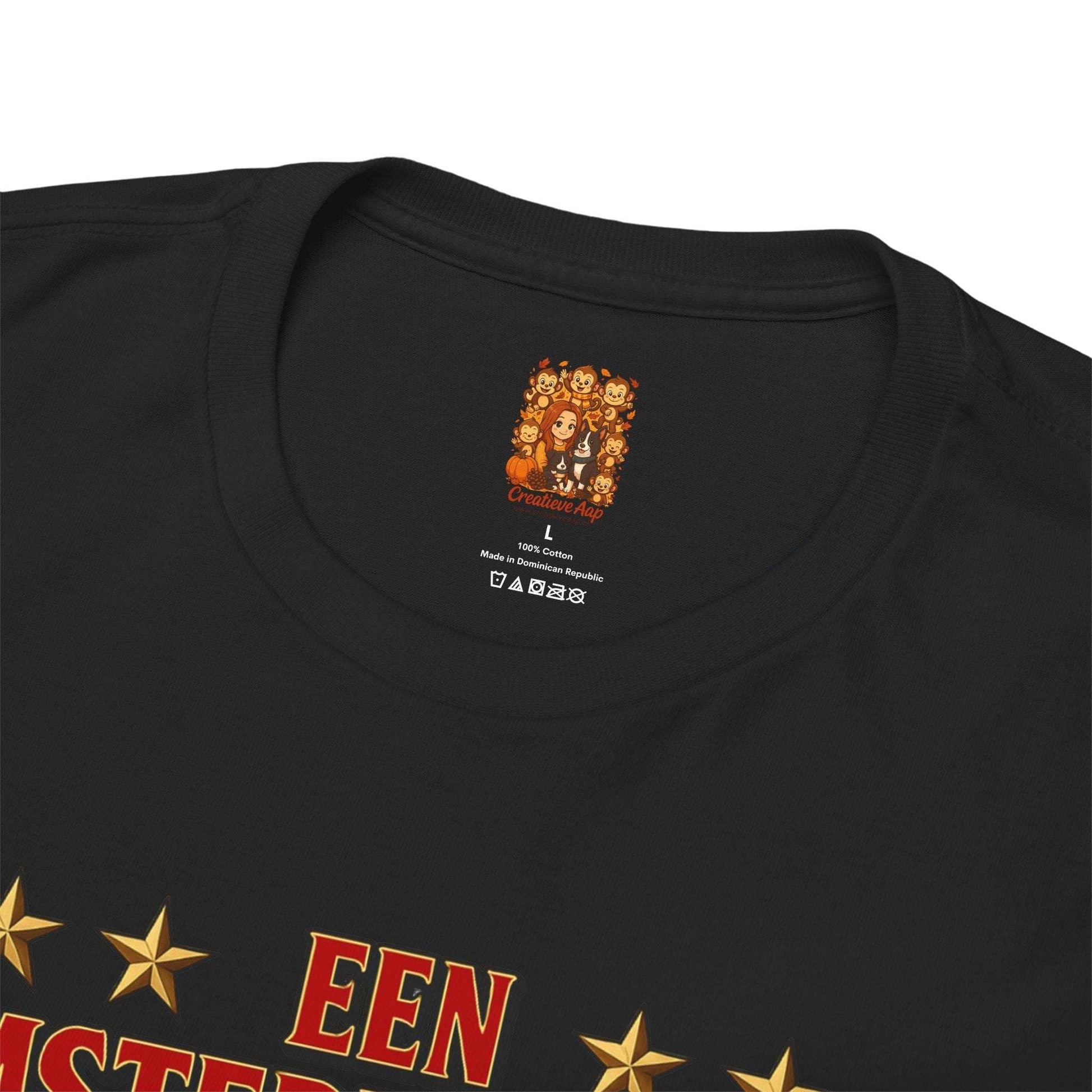 Shirt Kids Amsterdammer Zwart Met Logo Creatieve Aap nek label