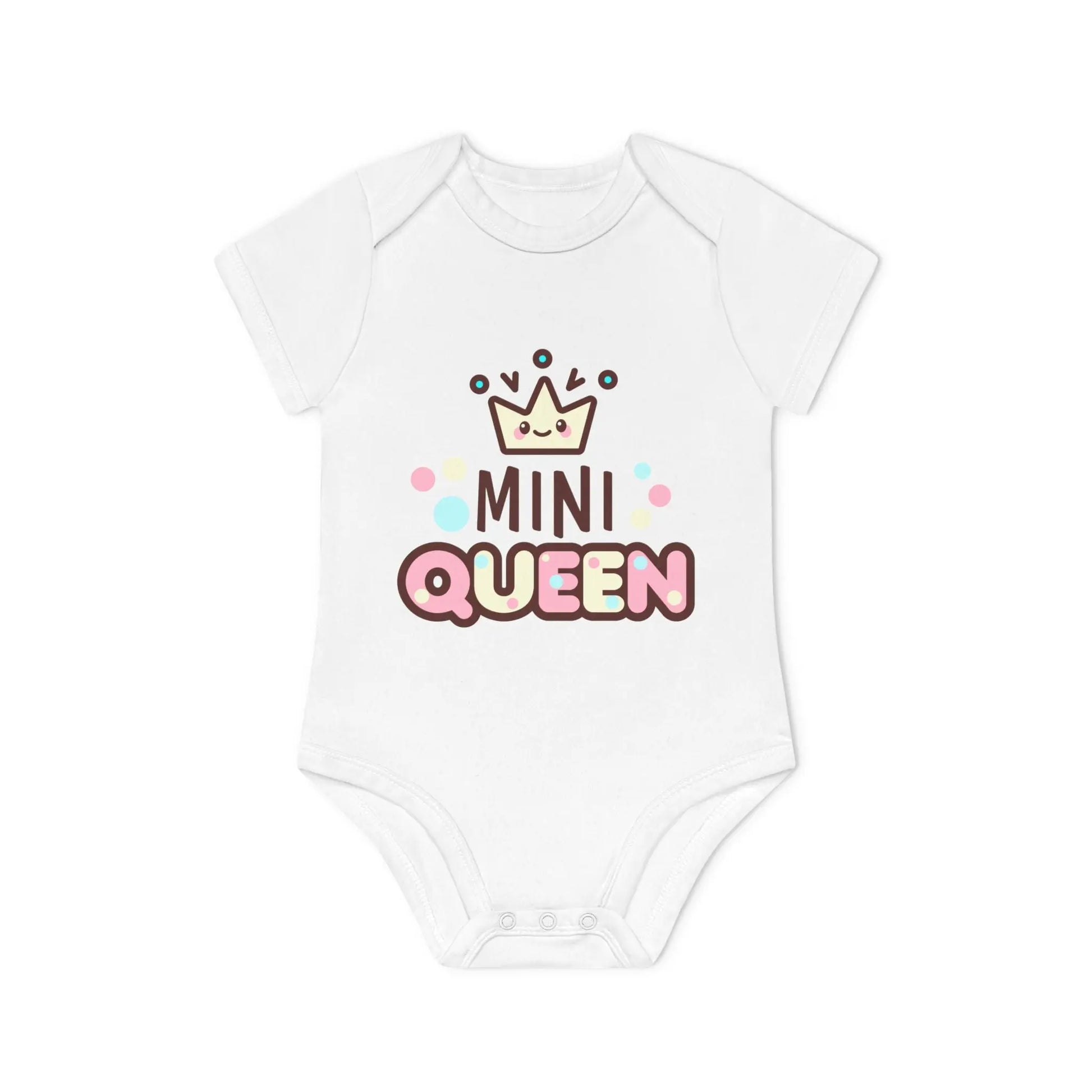 Mini Queen Romper – Schattige Baby Romper met Kroontje | Biokatoen in 4 Kleuren Printify