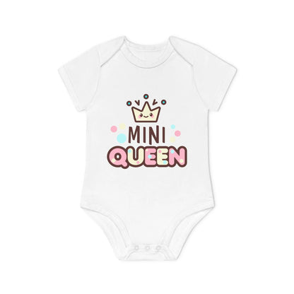 Mini Queen Romper – Schattige Baby Romper met Kroontje | Biokatoen in 4 Kleuren Printify