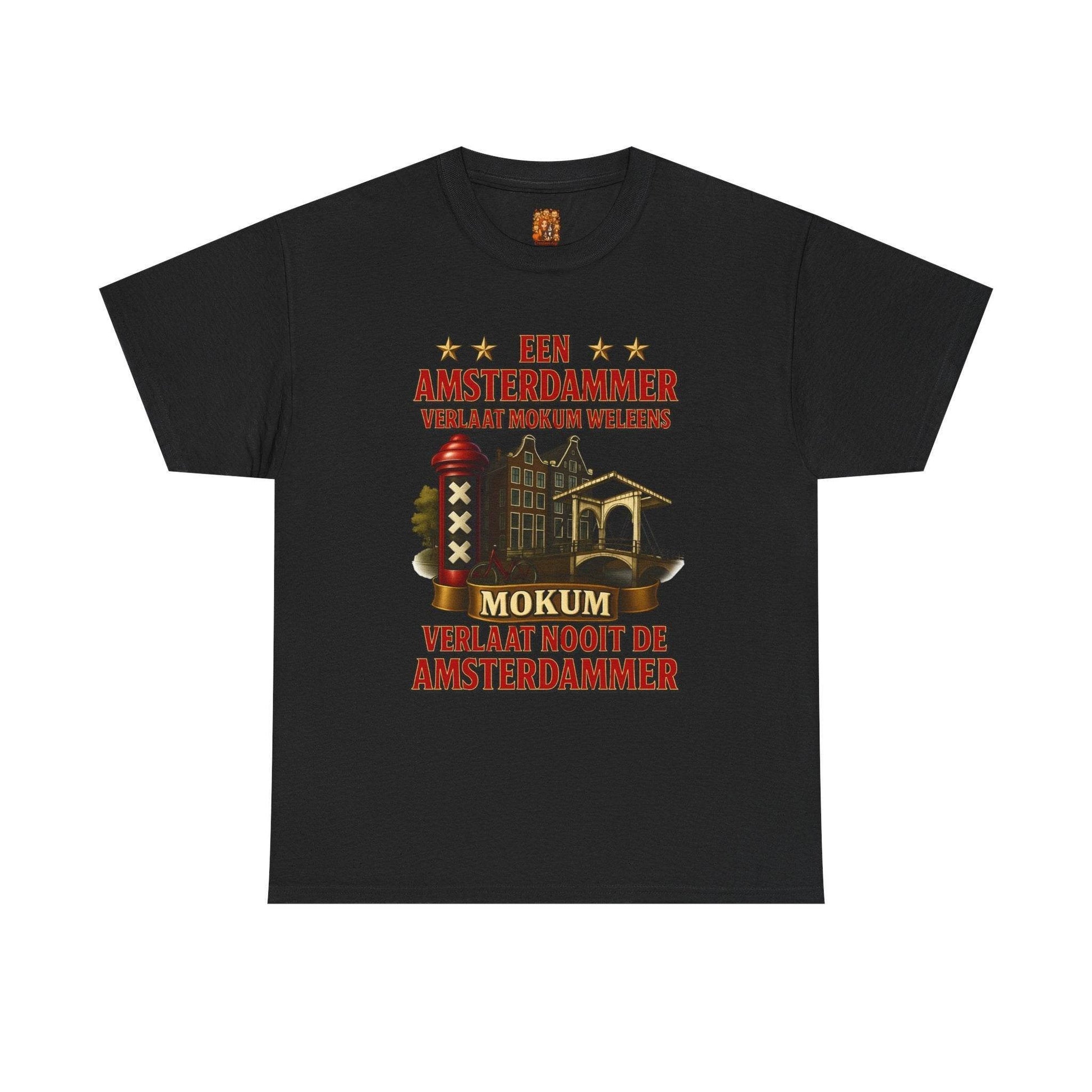 Amsterdam Mokum T-shirt Unisex – “Een Amsterdammer verlaat Mokum weleens, Mokum verlaat nooit de Amsterdammer” - Creatieve Aap