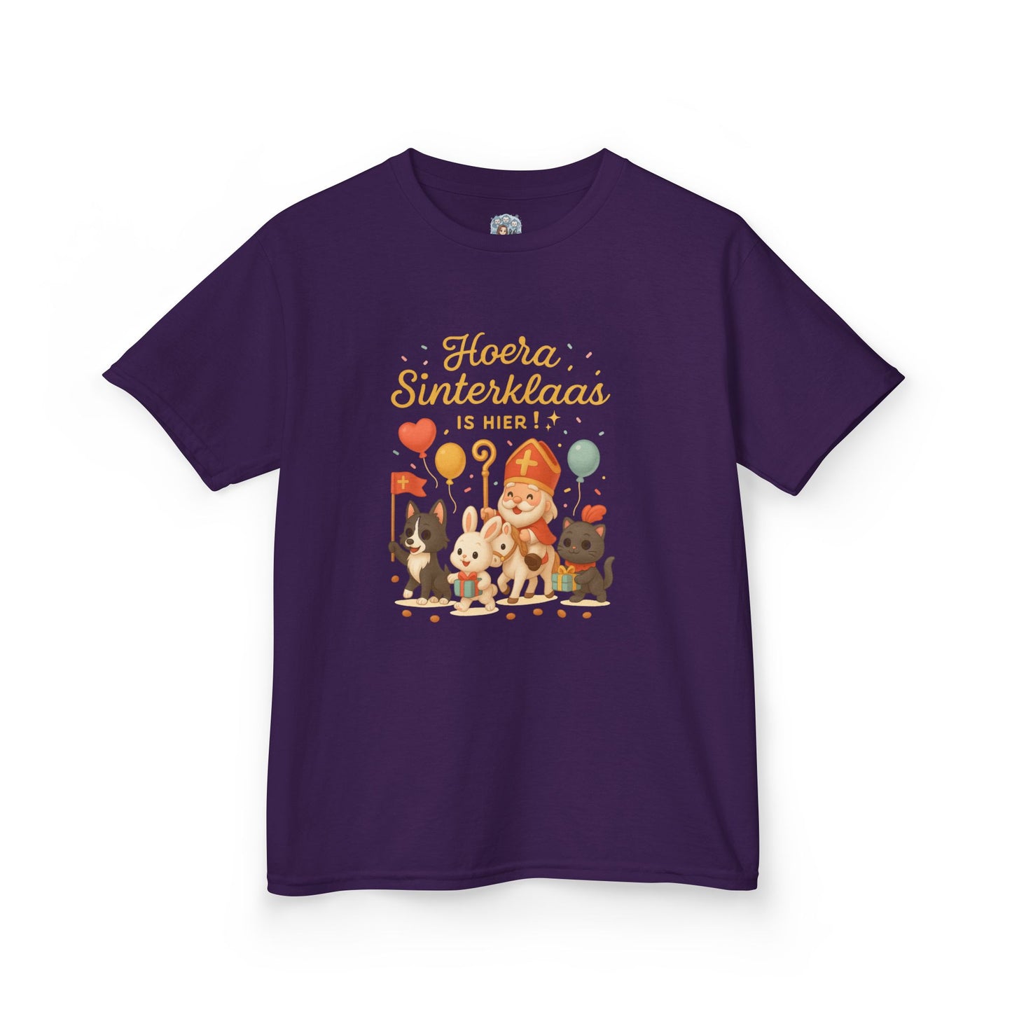🎁 Kinder T-shirt – Hoera Sinterklaas is hier!