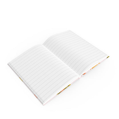 Cactus notitieboek opengeklapt – stevige kwaliteit, 128 pagina’s van 90 gsm papier. Beschikbaar met gelinieerd, ruitjes of blanco papier