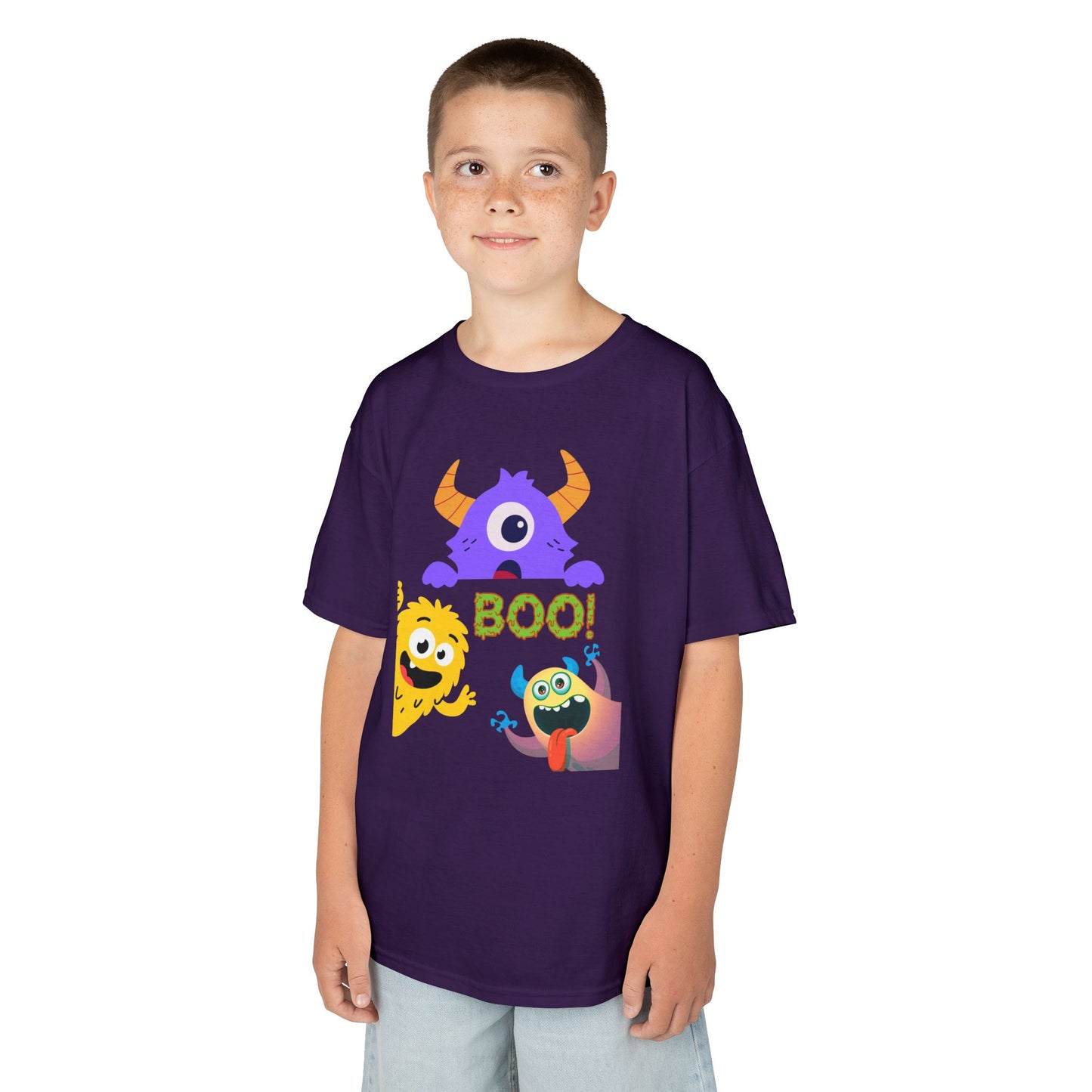 Kinder T-shirt – Boo! Halloween Monsters