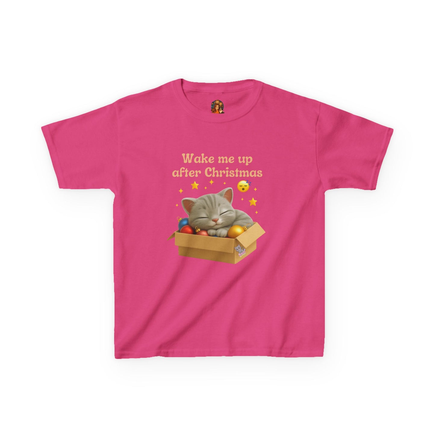 🎄 Kids Kerst T-Shirt – “Wake Me Up After Christmas” – Shelby Collectie