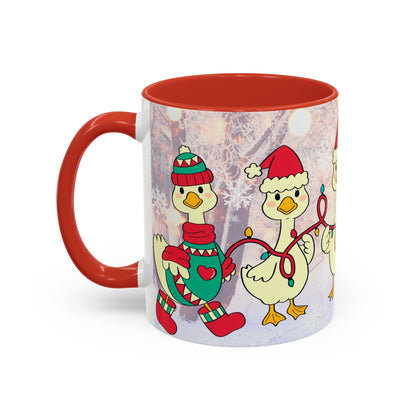 Ganzen Familie Kerst Mok – 330 ml – Kawaii Kerst Editie