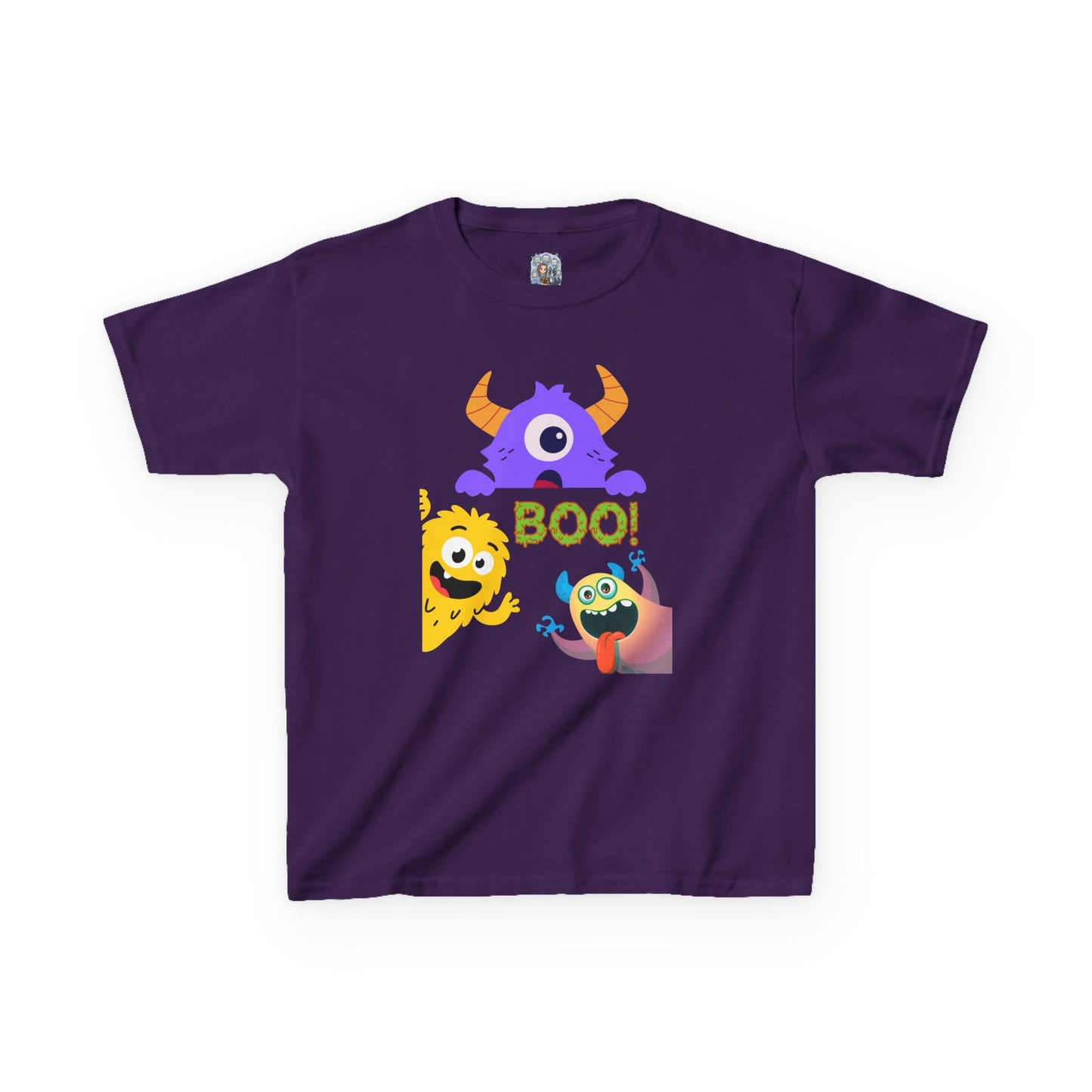 Kinder T-shirt – Boo! Halloween Monsters