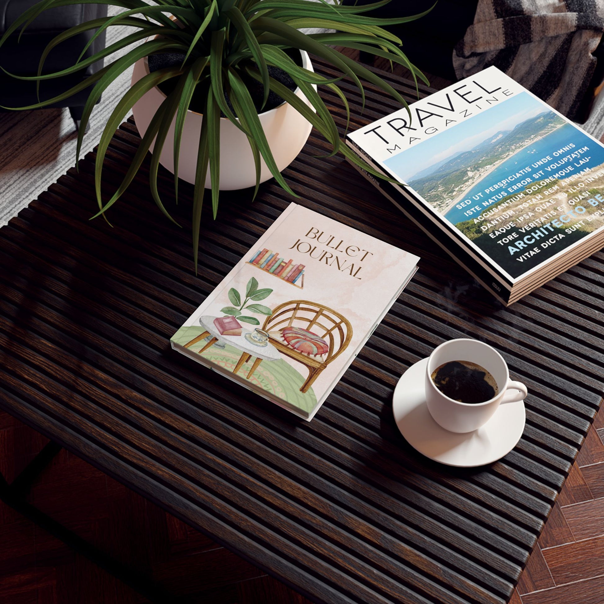 Bullet journal notitieboek met cozy design, Creatieve Aap Collectie 2025 – voorkant met schrijvend hand en open planner

Bullet journal notitieboek met cozy design, Creatieve Aap Collectie 2025 – voorkant met stoel, boeken en koffietafe