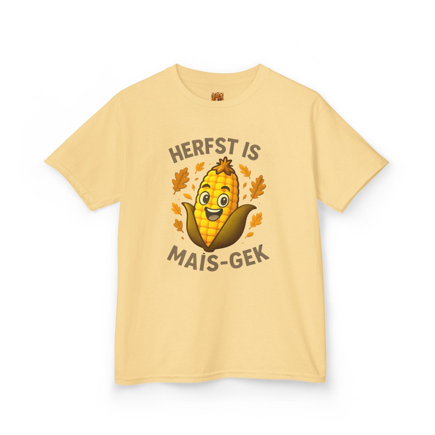 Mais gek kinder shirt yellow haze bedrukking voor