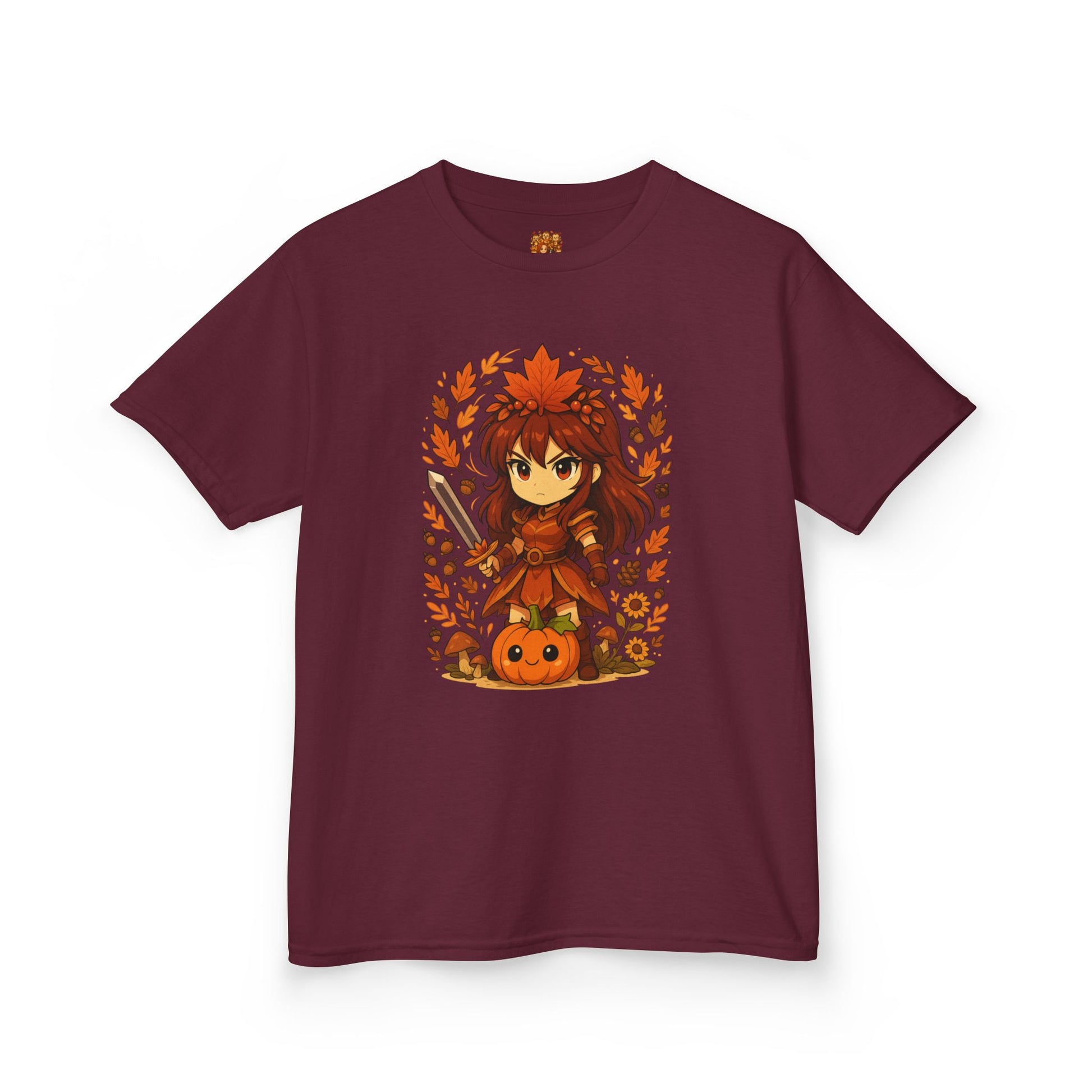 Kawaii anime girl warrior strijdster kinder shirt Maron. Bedrukking voor