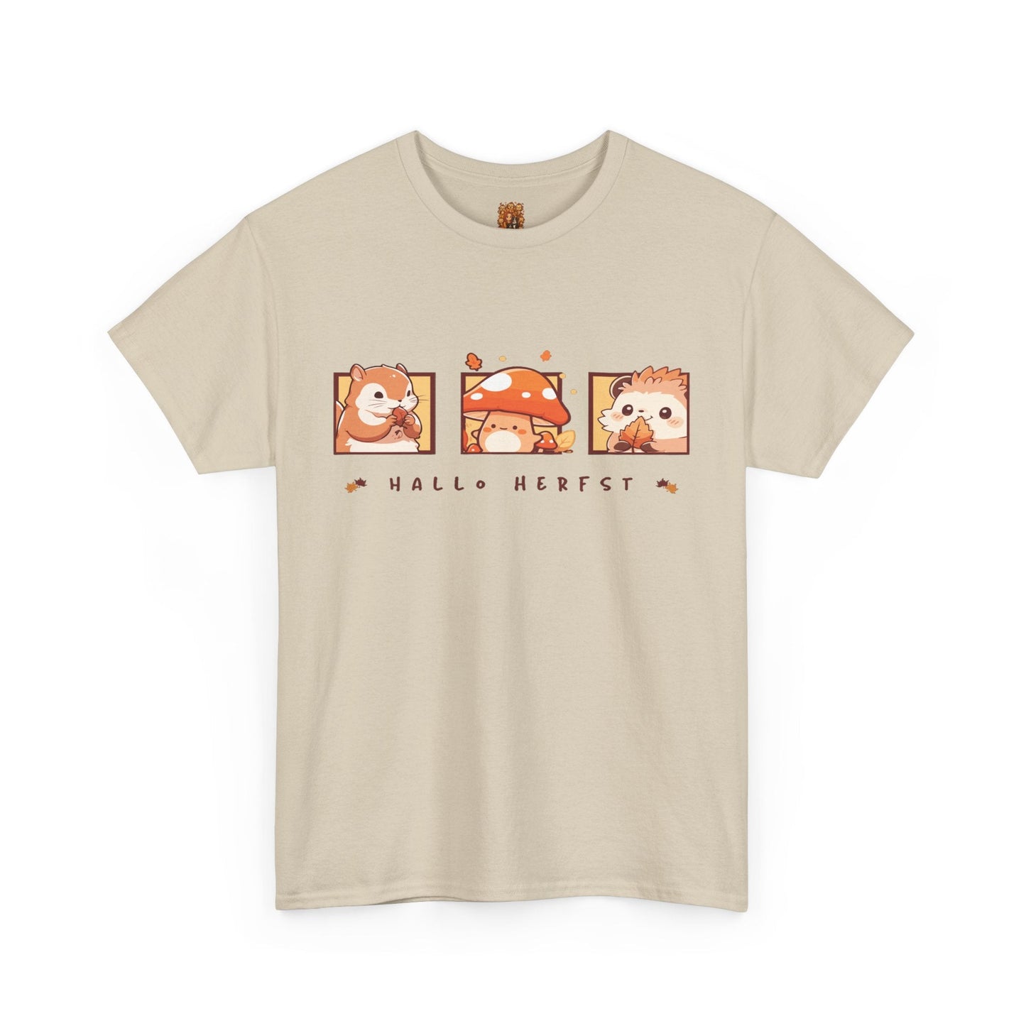 Adult shirt Anime Hallo Herfst bedrukking voor. Kleur Sand