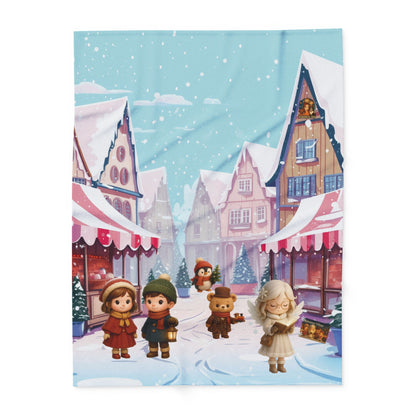 Arctic Fleece Deken – Midwinter Village – 76×101 cm / 127×152 cm / 152×203 cm
