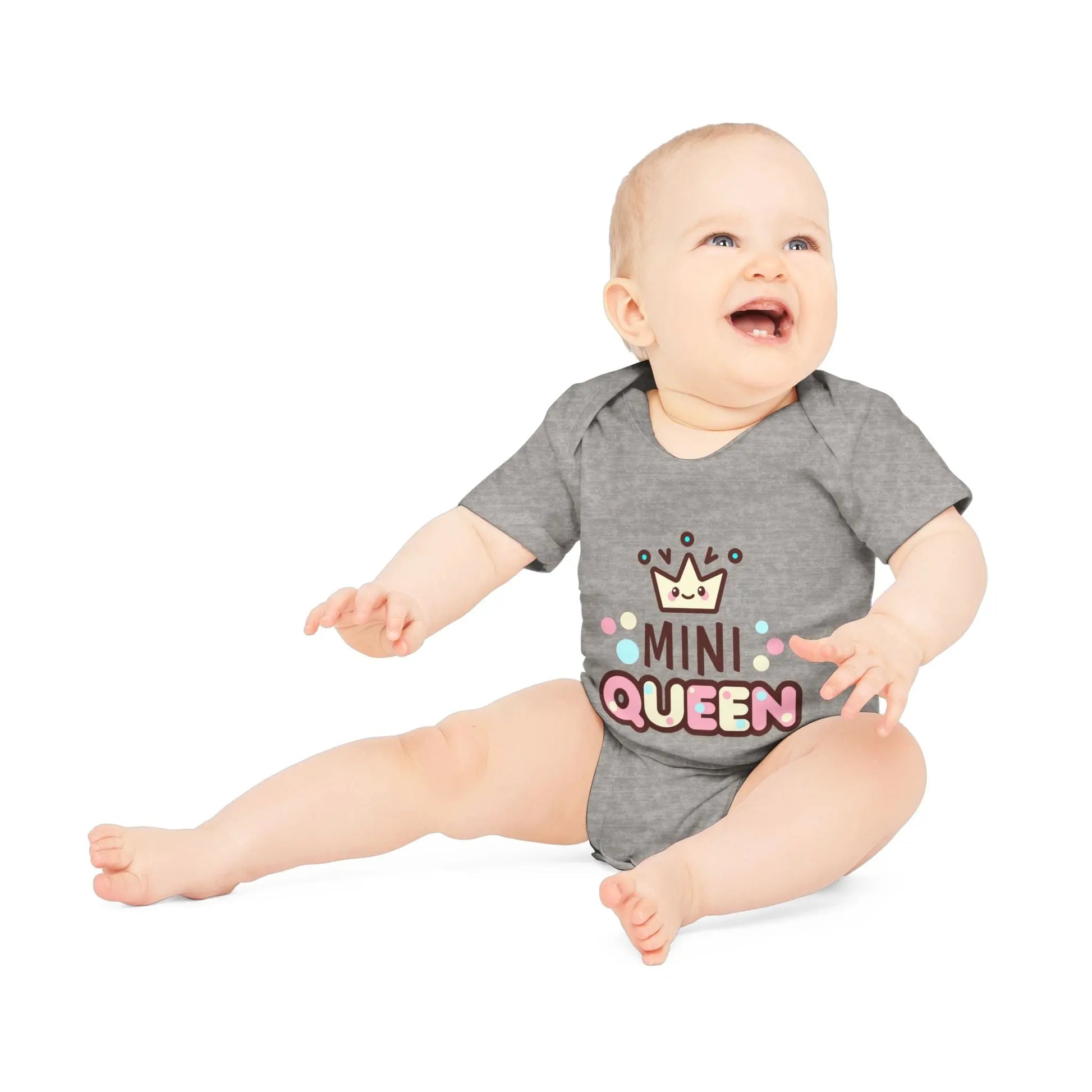 Mini Queen Romper – Schattige Baby Romper met Kroontje | Biokatoen in 4 Kleuren Printify
