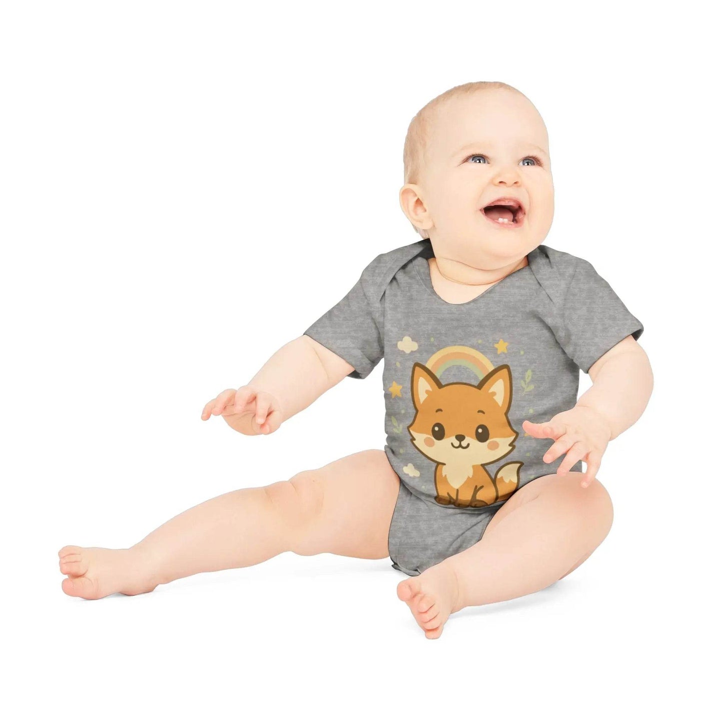 Foxy Romper – Baby Romper met Schattige Vos Design | Biologisch Katoen in 6 Kleuren - Creatieve Aap